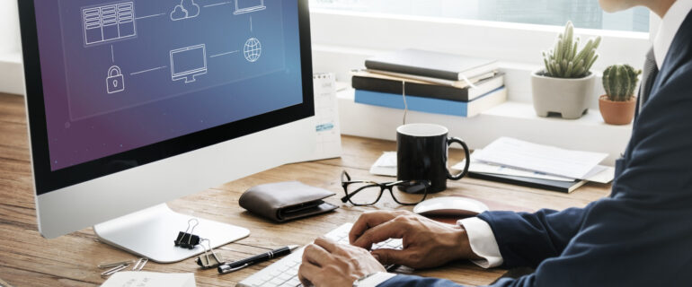 Cloud Computing Data Management Concept Cloud-Based ERP Solutions