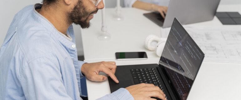 man-working-energy-innovations Custom Web Portal Development UAE