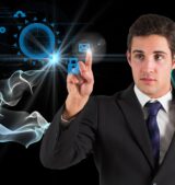 businesman-technological-scene (1) Digital Transformation vs Digitalization