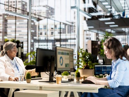 Female manager engaged in budget analysis and strategy development new Dubai office IT infrastructure setup guide 2026